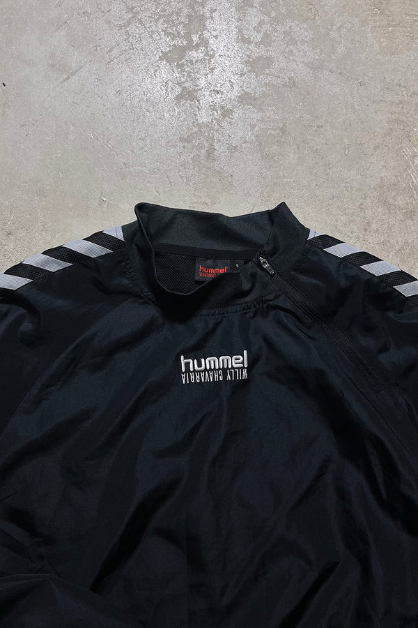 FOOTBALL PULL-OVER NYLON JACKET / BLACK [SIZE: L USED]