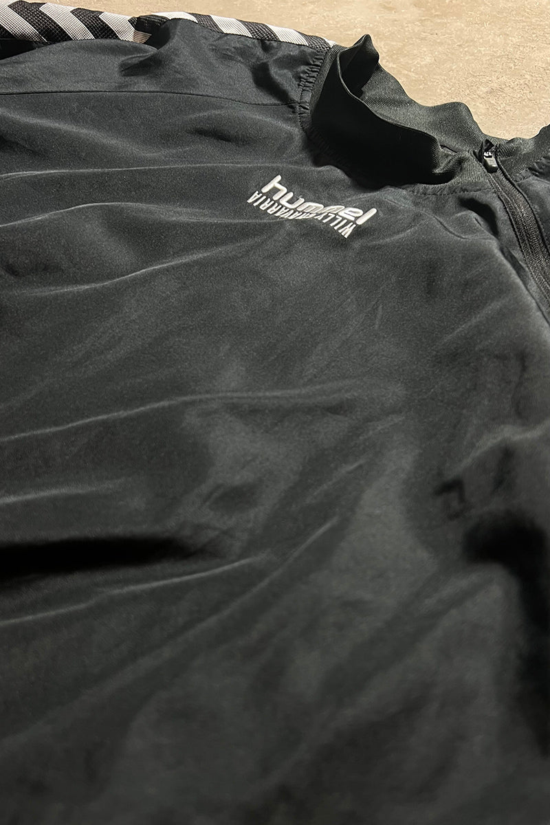 FOOTBALL PULL-OVER NYLON JACKET / BLACK [SIZE: L USED]