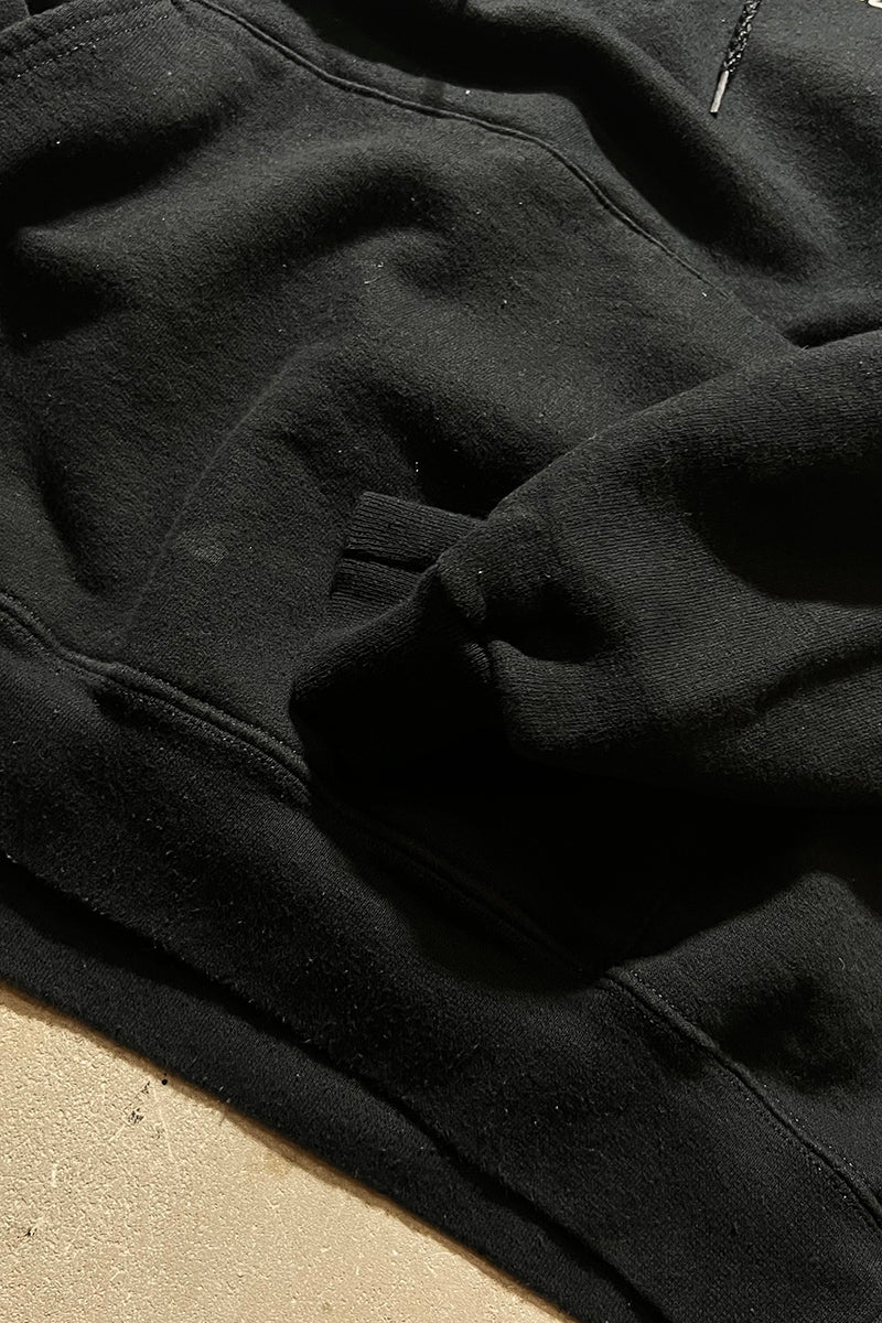 LOGO PRINT SWEAT HOODIE / BLACK [SIZE: L US SPEC USED]