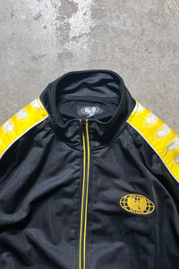 Y2K EARLY 00'S LOGO TRACK JACKET / BLACK [SIZE: XL USED]