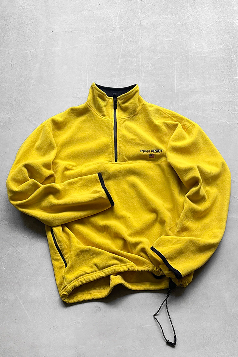 90'S POLARTEC PULLOVER FLEECE JACKET / YELLOW [SIZE: M USED]