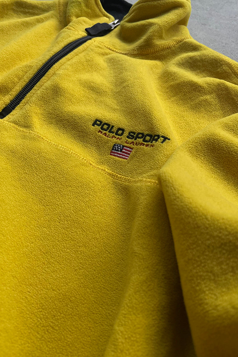 90'S POLARTEC PULLOVER FLEECE JACKET / YELLOW [SIZE: M USED]