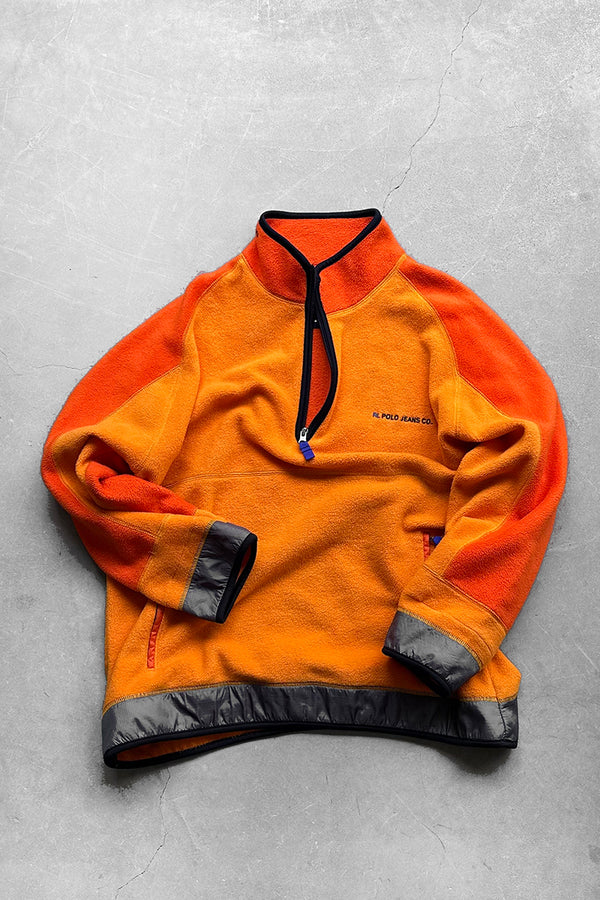 HALF ZIP FLEECE JACKET / ORANGE [SIZE: L USED]
