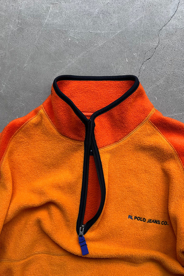 HALF ZIP FLEECE JACKET / ORANGE [SIZE: L USED]