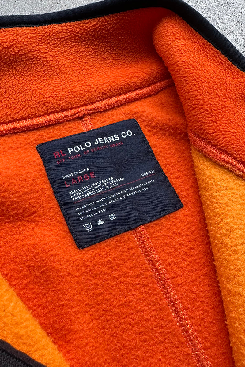 HALF ZIP FLEECE JACKET / ORANGE [SIZE: L USED]