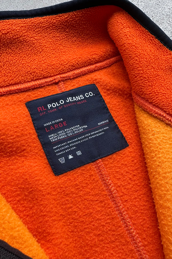 HALF ZIP FLEECE JACKET / ORANGE [SIZE: L USED]