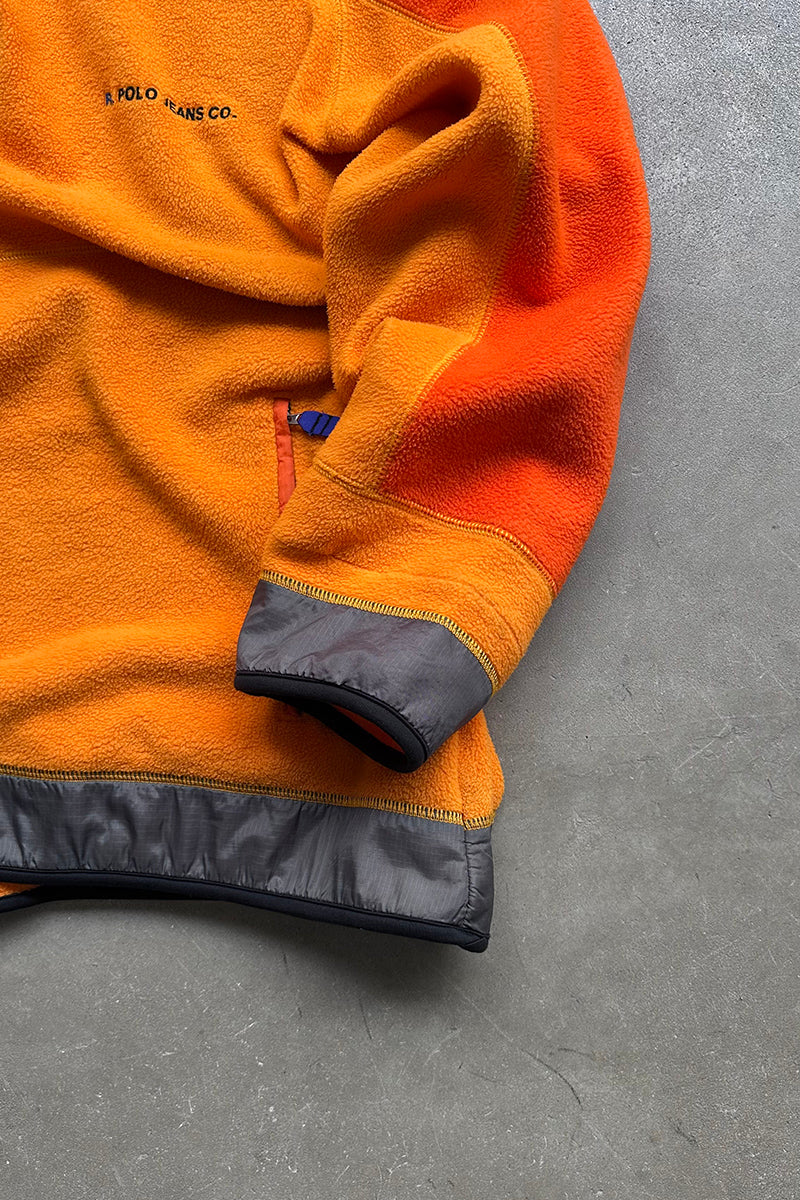 HALF ZIP FLEECE JACKET / ORANGE [SIZE: L USED]