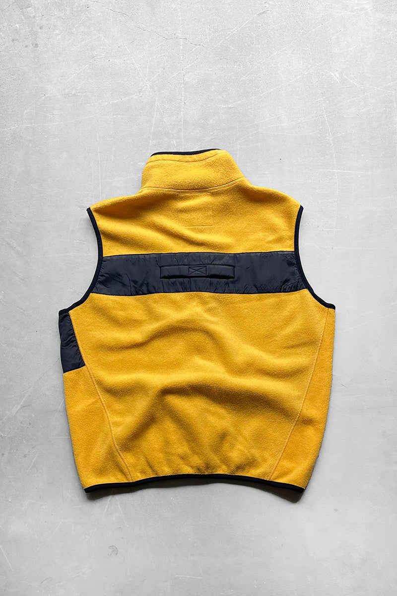 Y2K EARLY 00'S FLEECE VEST / YELLOW [SIZE: M USED]