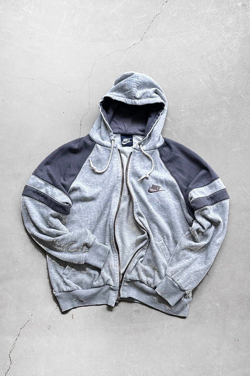 80'S ZIP SWEAT HOODIE / GRAY [SIZE: L USED]
