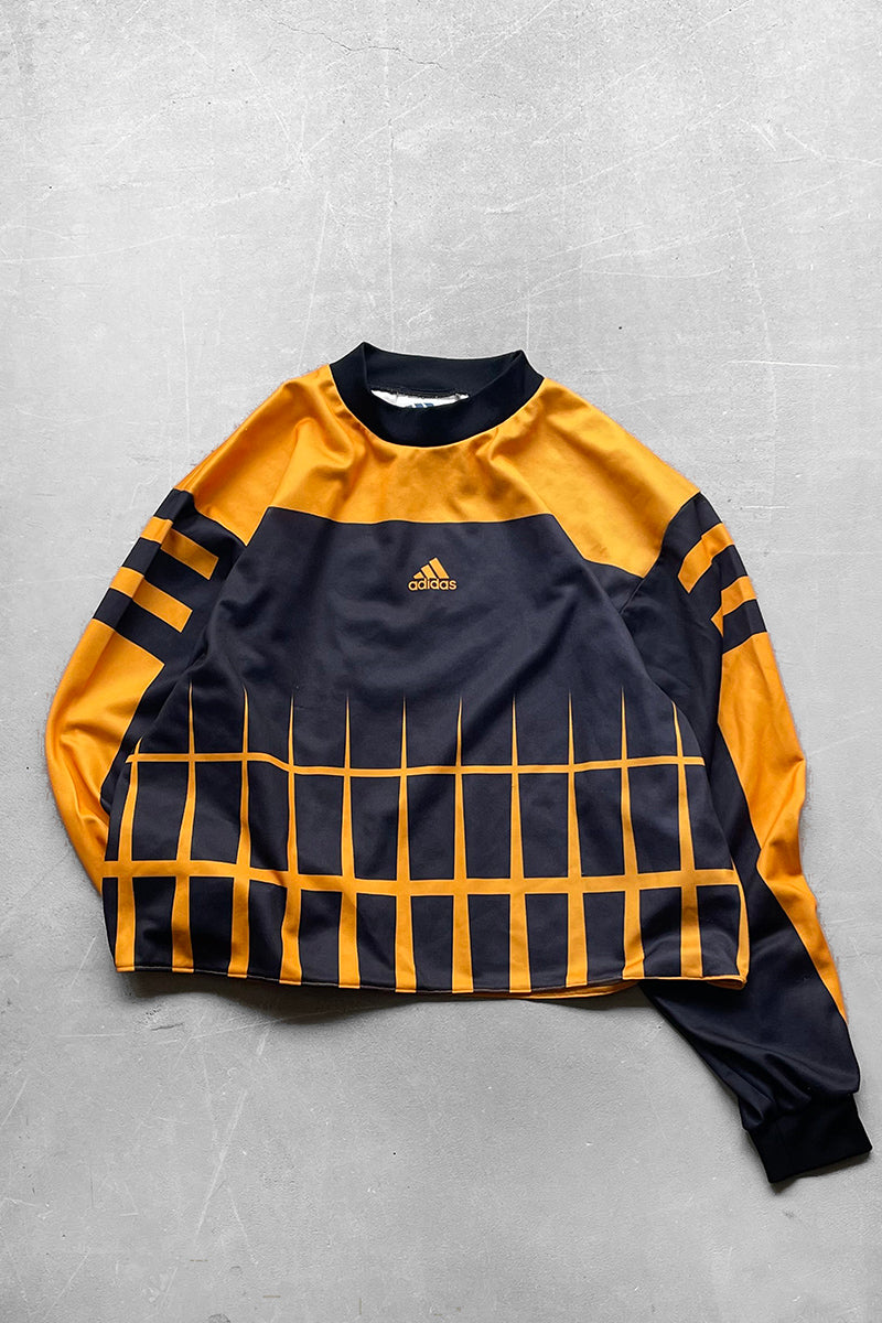 90'S L/S FOOTBALL GAME SHIRT / ORANGE [SIZE: S USED]