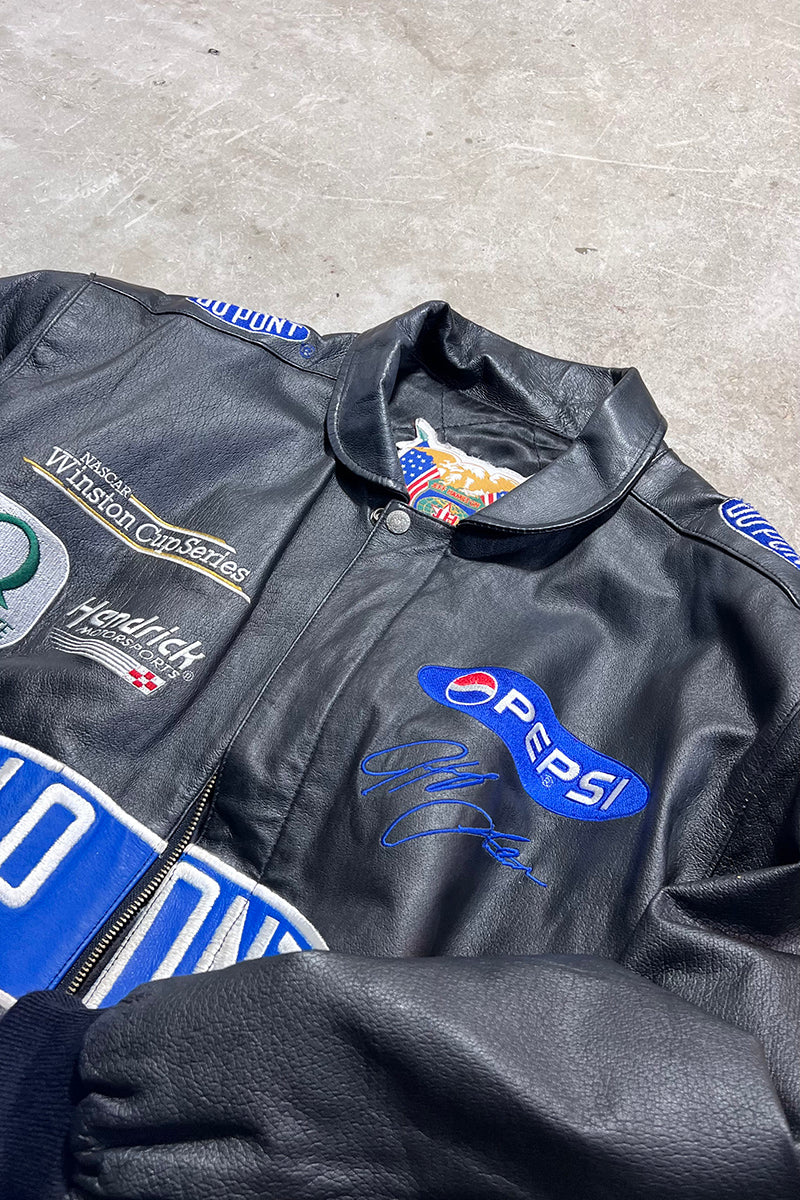 RACING LEATHER JACKET / BLACK	[SIZE: M USED]