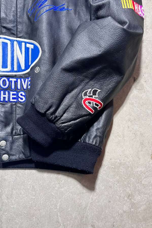 RACING LEATHER JACKET / BLACK	[SIZE: M USED]