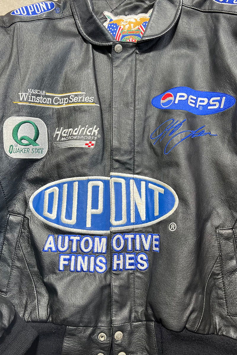 RACING LEATHER JACKET / BLACK	[SIZE: M USED]