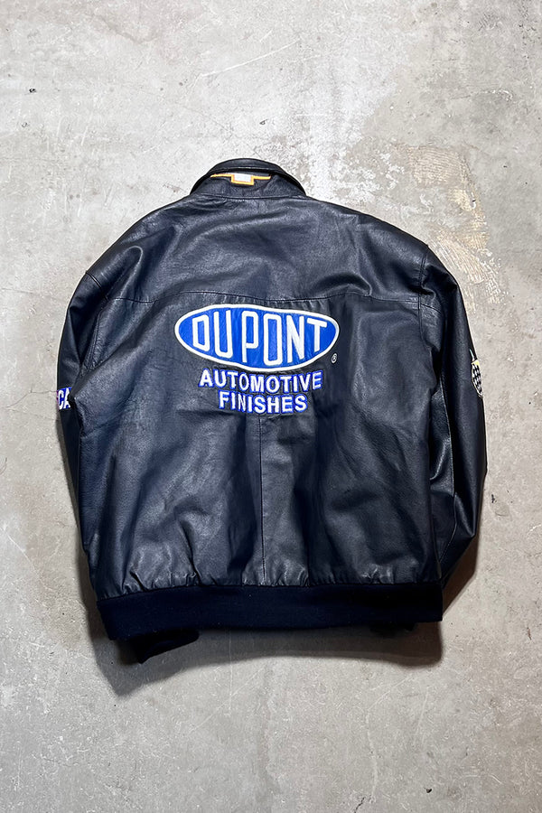 RACING LEATHER JACKET / BLACK	[SIZE: M USED]