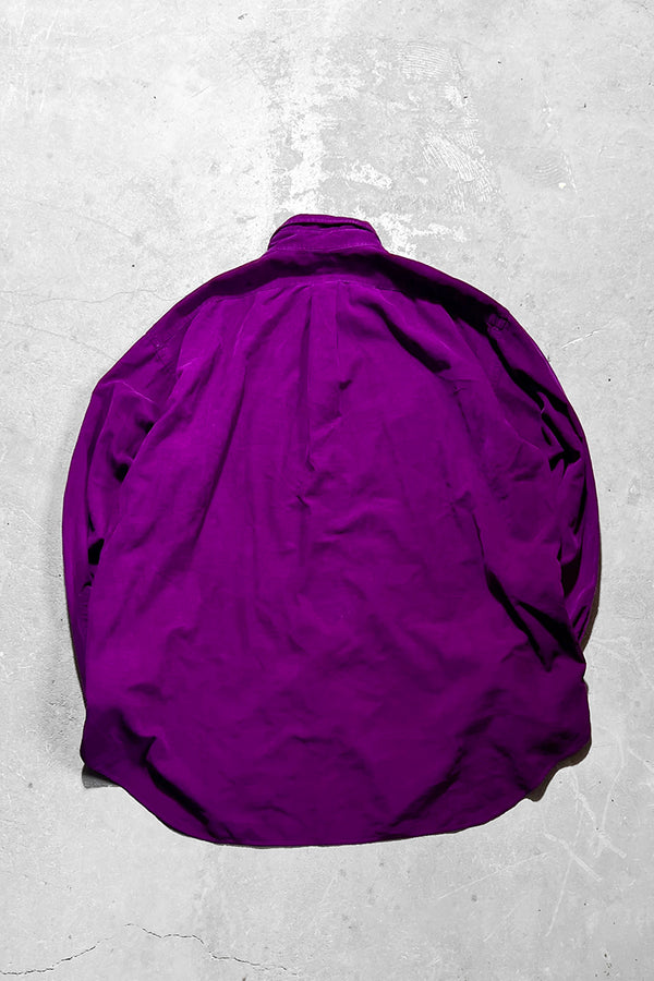90'S L/S BD CORDUROY BLAKE SHIRT / PURPLE [SIZE: XL USED]