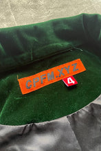 画像をギャラリービューアに読み込む, VELOUR ZIP UP WORK JACKET / GREEN [SIZE: 4 USED]
