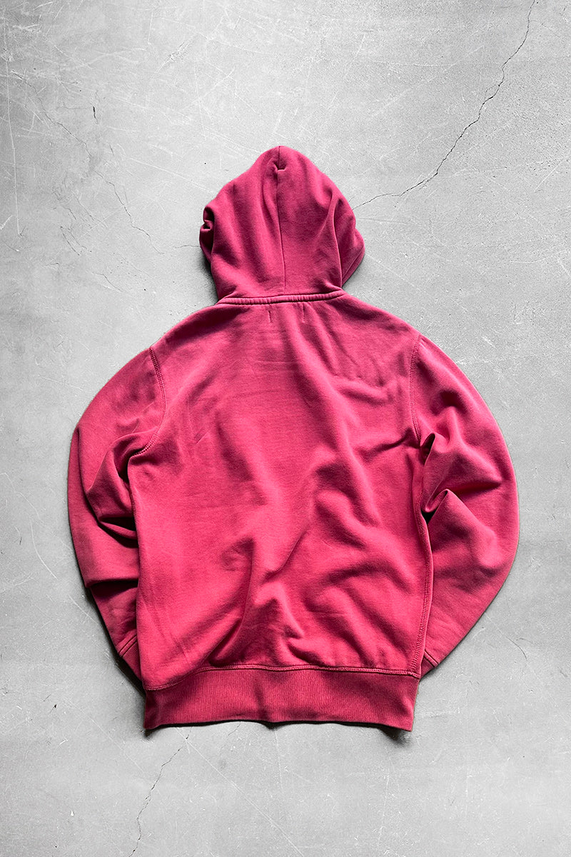 90s ZIP-UP SWEAT HOODIE / RED [SIZE: M USED]