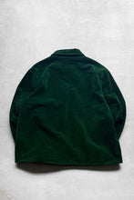 画像をギャラリービューアに読み込む, VELOUR ZIP UP WORK JACKET / GREEN [SIZE: 4 USED]
