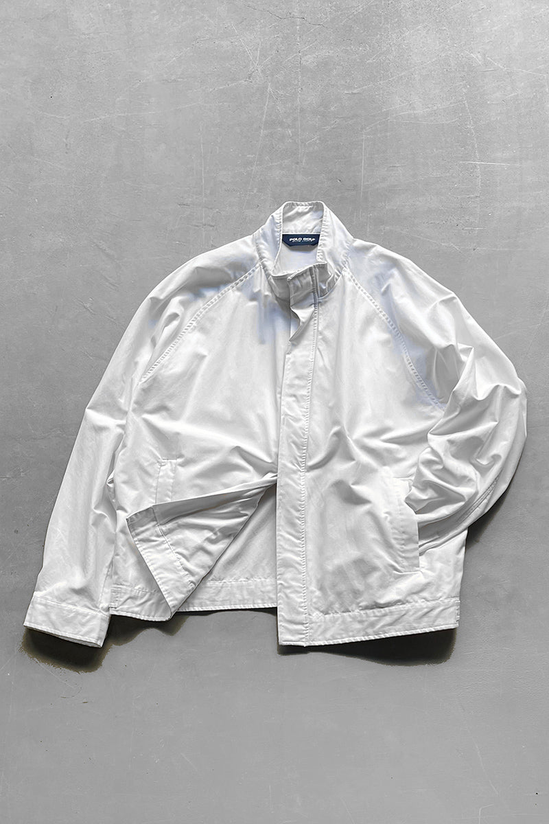 ZIP UP COTTON JACKET / WHITE [SIZE: XL USED]