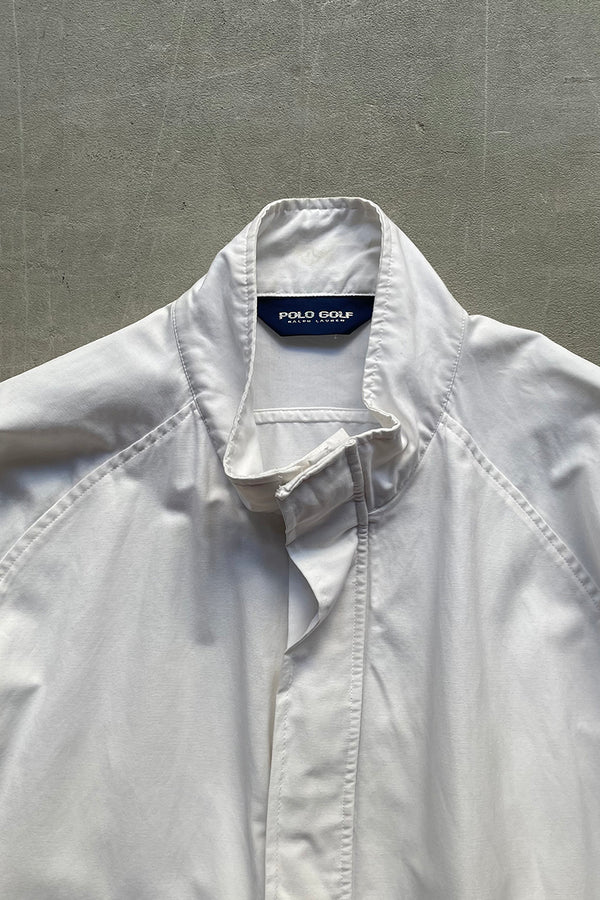 ZIP UP COTTON JACKET / WHITE [SIZE: XL USED]
