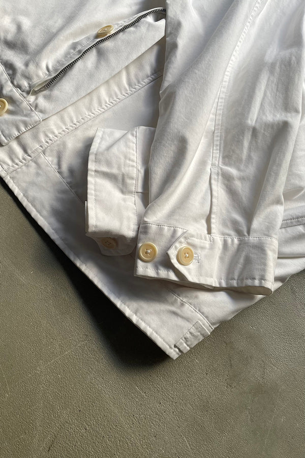 ZIP UP COTTON JACKET / WHITE [SIZE: XL USED]