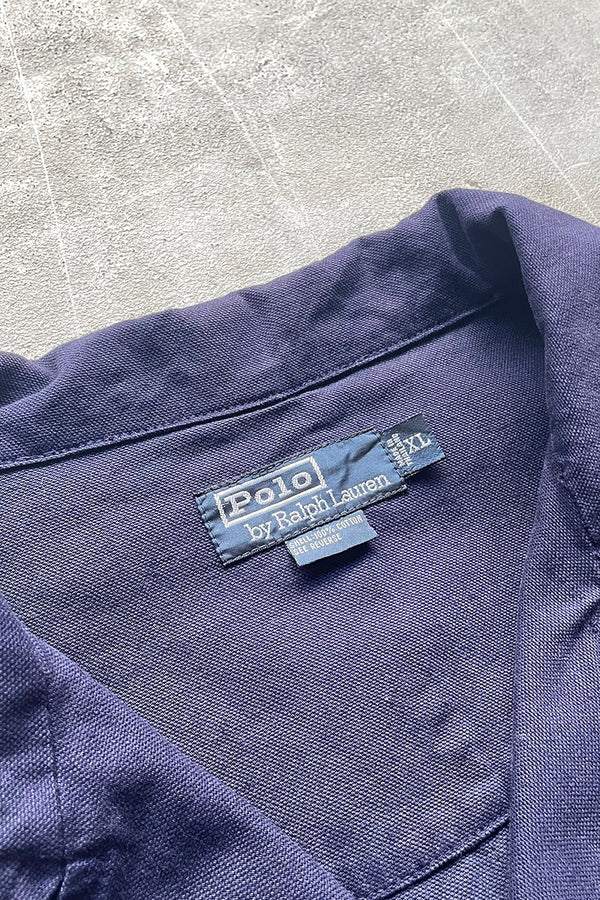 90'S COTTON PEA COAT / NAVY [SIZE: XL USED]