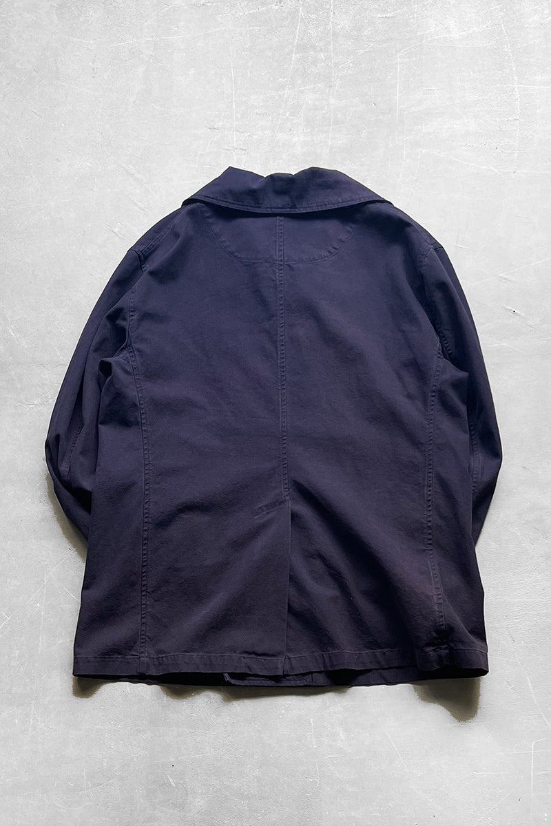 90'S COTTON PEA COAT  / NAVY [SIZE: XL USED]