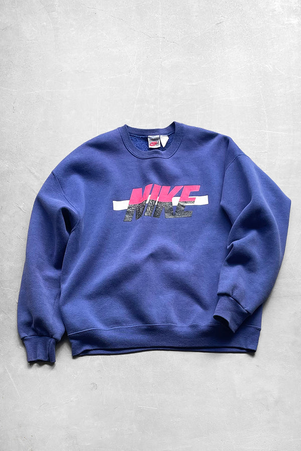 MADE IN USA 90'S LOGO SWEATSHIRT / PURPLE [SIZE: XL USED]