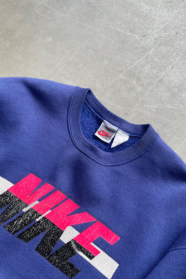 MADE IN USA 90'S LOGO SWEATSHIRT / PURPLE [SIZE: XL USED]