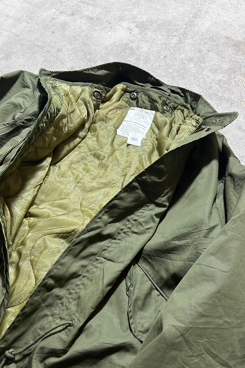 73'S & 74'S M-65 FISHTAIL COLD WEATHER PARKA W/QUILTING LINER / OLIVE [SIZE: M USED]