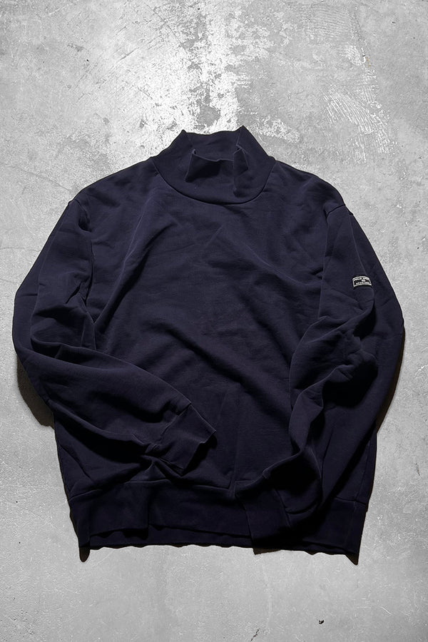 90'S TURTLE NECK SWEATSHIRT / NAVY [SIZE: S USED]