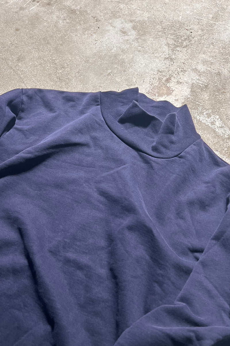 90'S TURTLE NECK SWEATSHIRT / NAVY [SIZE: S USED]