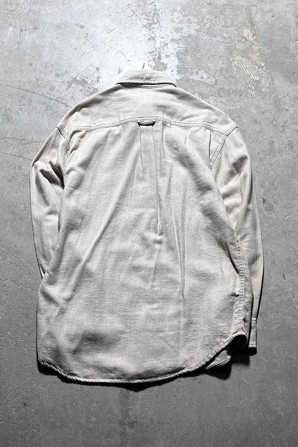 90'S L/S SHIRT / BEIGE [SIZE: M NOS/DEADSTOCK]