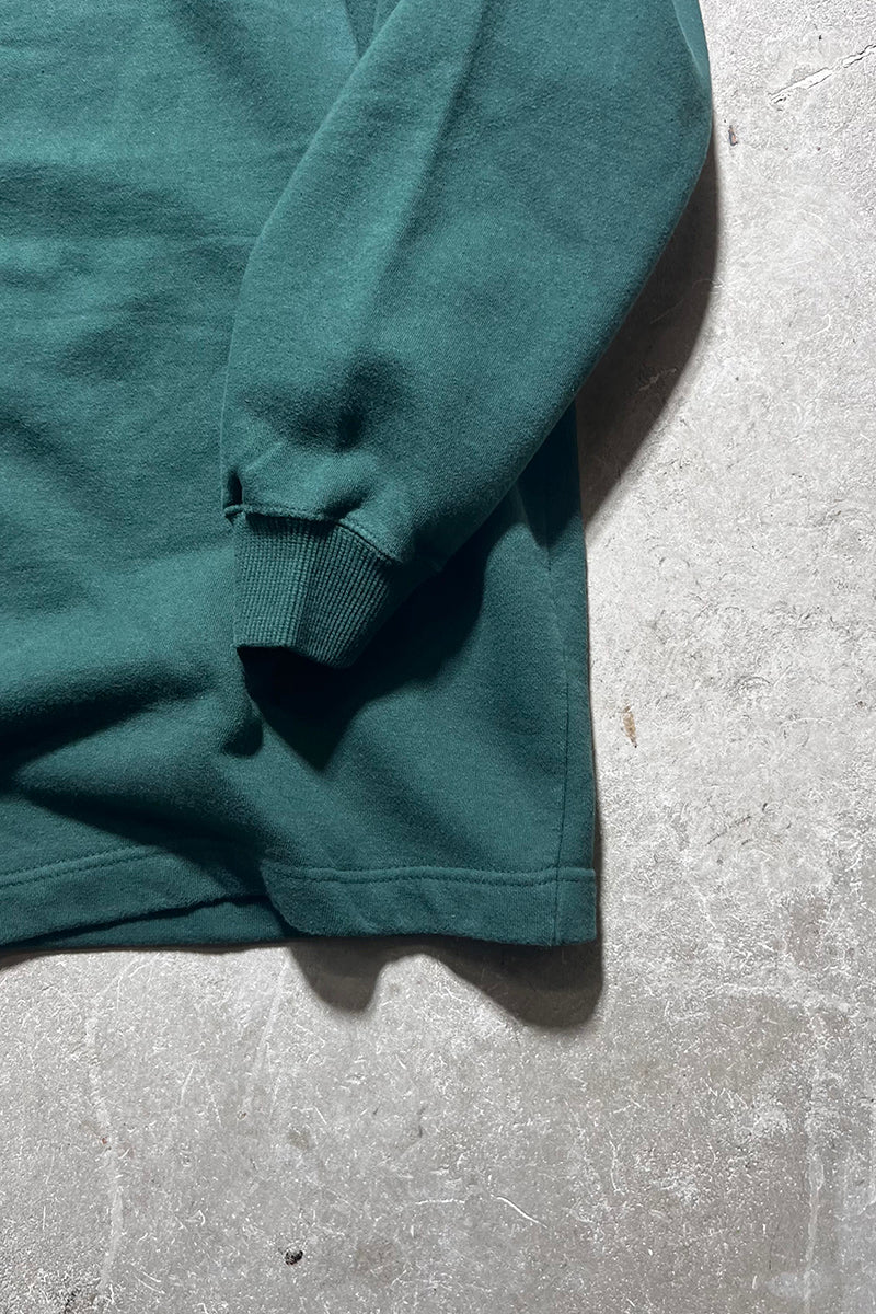 90'S HALF-ZIP SWEATSHIRT / GREEN [SIZE: L DEADSTOCK/NOS]