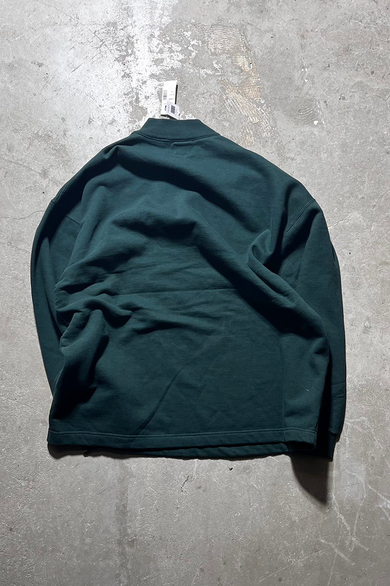 90'S HALF-ZIP SWEATSHIRT / GREEN [SIZE: L DEADSTOCK/NOS]
