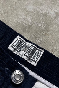 90'S TUCK CORDUROY PANTS / NAVY [SIZE: 32 USED]