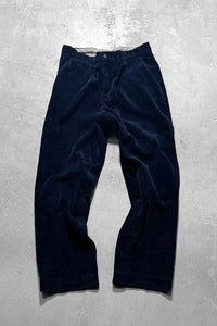 90'S COURDUROY PRESTON PANTS / NAVY [SIZE: W33 USED]