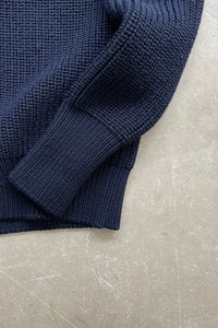 MADE IN ITALY DOUBLE ZIP DRIVERS KNIT / NAVY [SIZE: L USED]