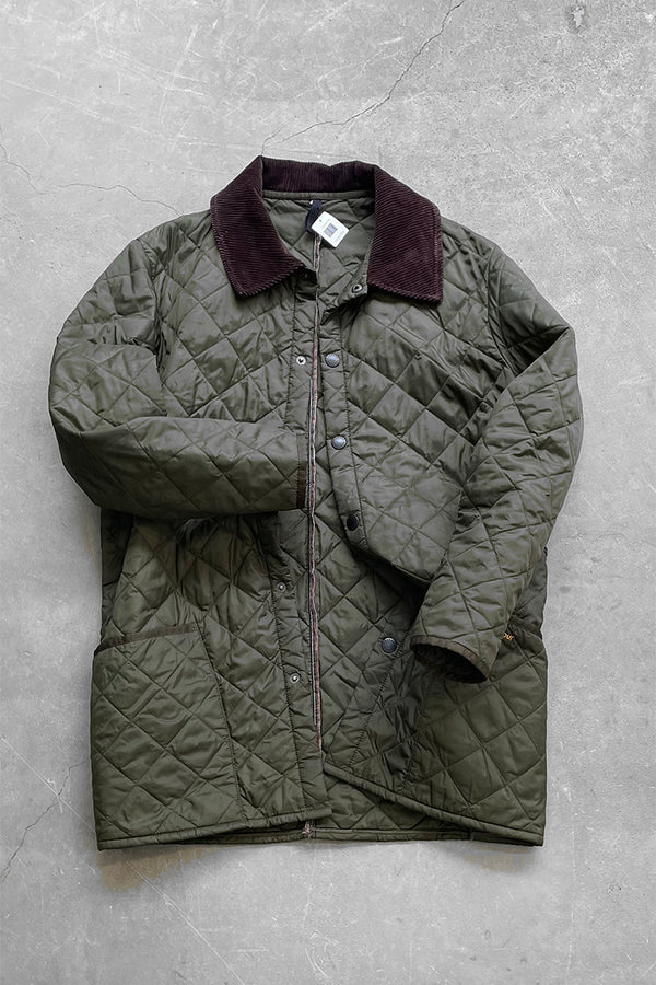 NYLON QUILTING JACKET / KHAKI [SIZE: M USED]