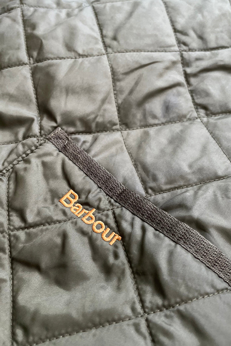 NYLON QUILTING JACKET / KHAKI [SIZE: M USED]