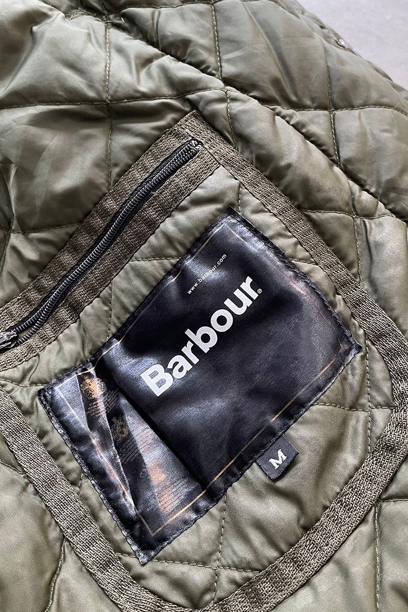 NYLON QUILTING JACKET / KHAKI [SIZE: M USED]