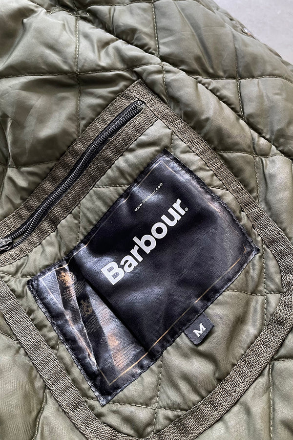NYLON QUILTING JACKET / KHAKI [SIZE: M USED]