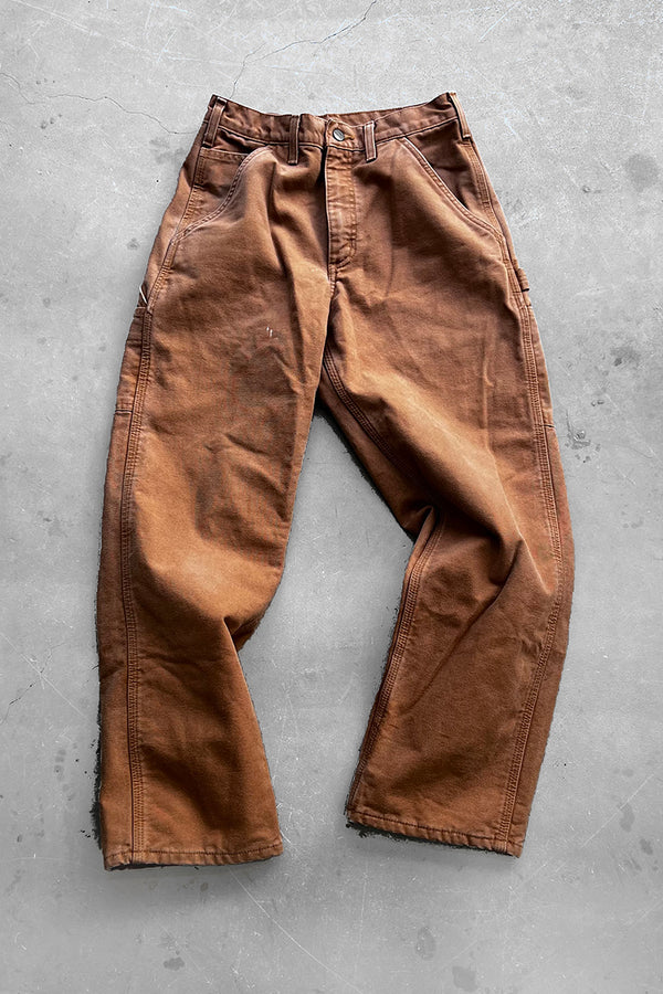 MADE IN MEXICO 16'S DUCK PAINTER PANTS W/CHECK LINER / BEIGE [SIZE: W30L30 USED]