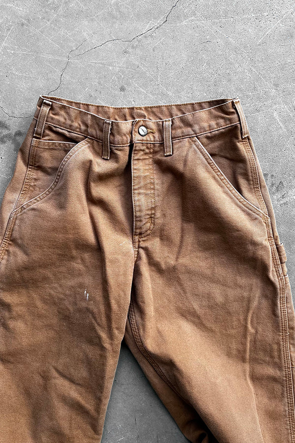 MADE IN MEXICO 16'S DUCK PAINTER PANTS W/CHECK LINER / BEIGE [SIZE: W30L30 USED]