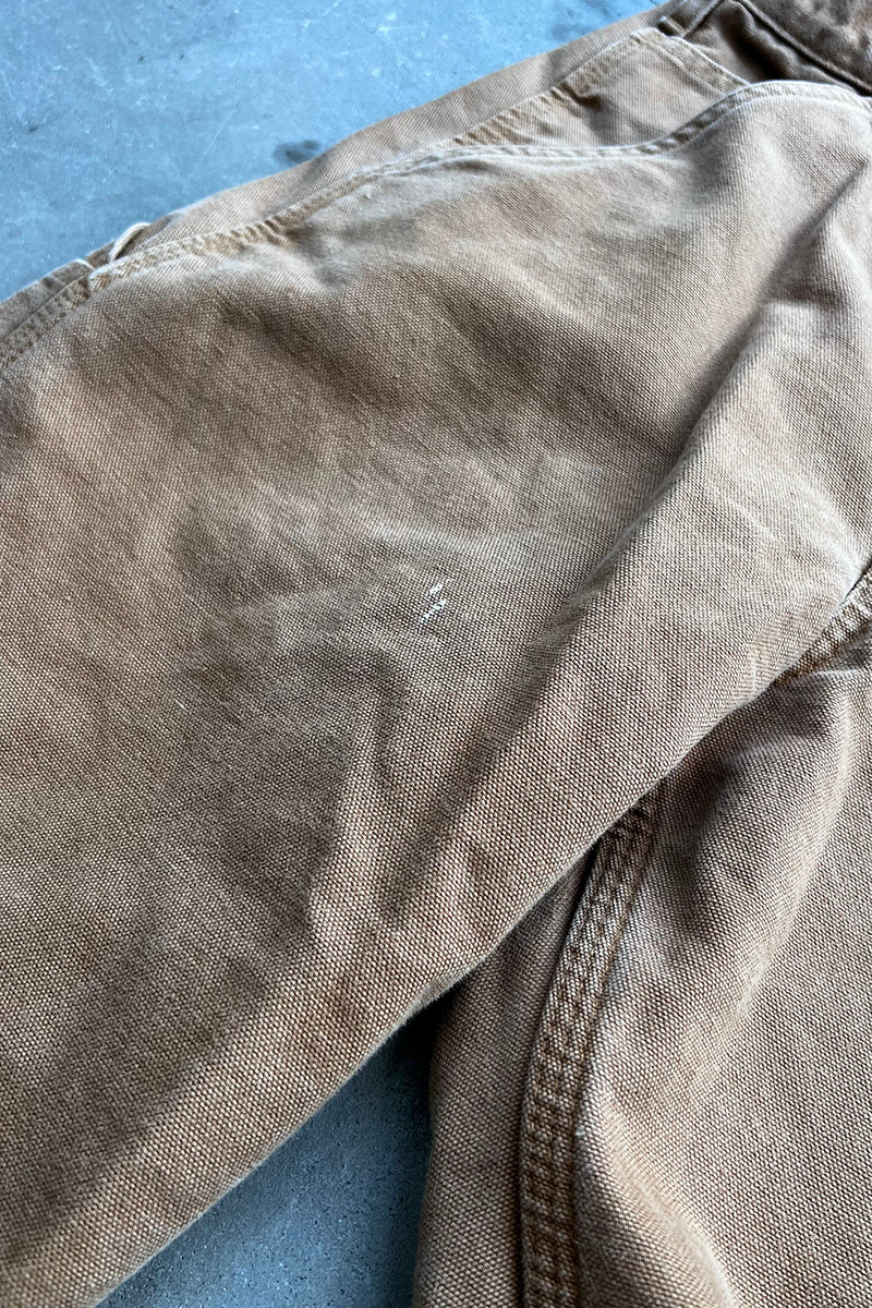 MADE IN MEXICO 16'S DUCK PAINTER PANTS W/CHECK LINER / BEIGE [SIZE: W30L30 USED]