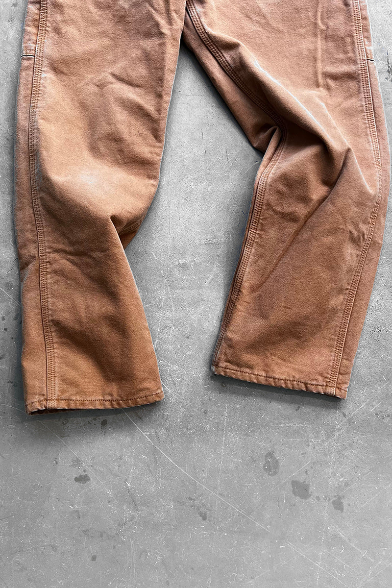 MADE IN MEXICO 16'S DUCK PAINTER PANTS W/CHECK LINER / BEIGE [SIZE: W30L30 USED]
