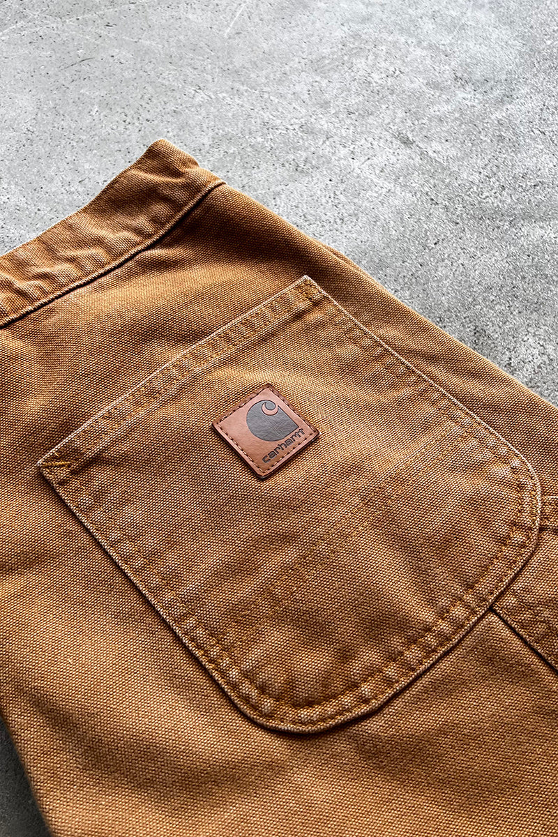 MADE IN MEXICO 16'S DUCK PAINTER PANTS W/CHECK LINER / BEIGE [SIZE: W30L30 USED]