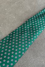 画像をギャラリービューアに読み込む, MADE IN ITALY 90&#39;S PATTERN SILK NECK TIE / GREEN [SIZE: O/S USED]
