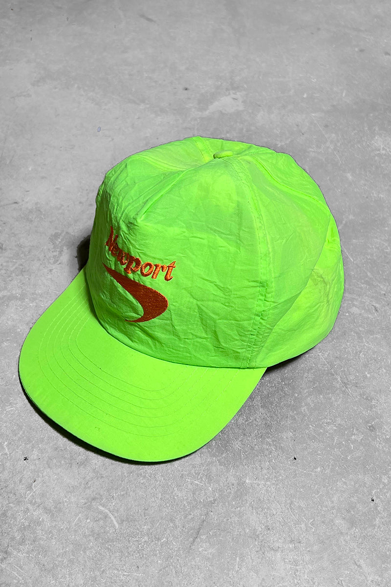 80'S EMBROIDERY NYLON 6 PANEL CAP  / NEON [ONE SIZE USED]