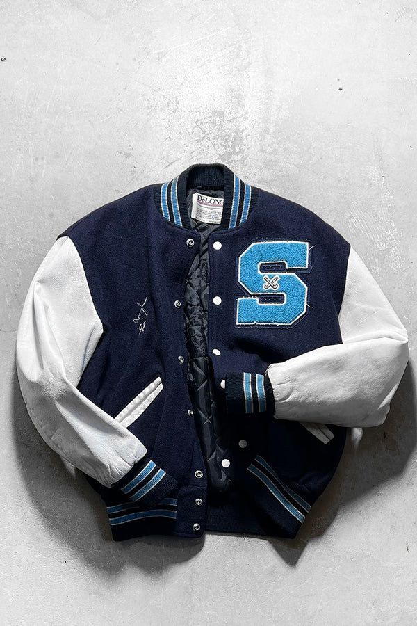 MADE IN USA 98'S STADIUM JACKET / NAVY [SIZE: M USED]
